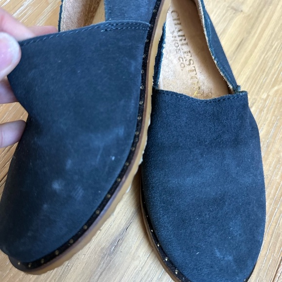 Charleston Shoe CO. Suede Alton Loafer Slip On black leather - Picture 4 of 6